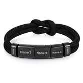Engraved Rope Bracelet with Knot
